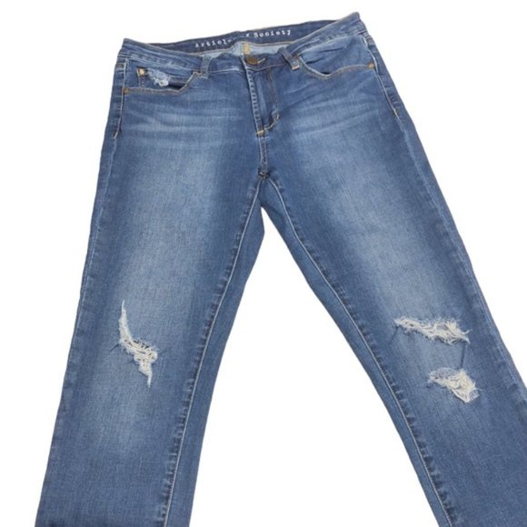 PREMIUM ARTICLES OF SOCIETY MID-RISE SKINNY JEANS 27x25 ⭐️ - Picture 5 of 13